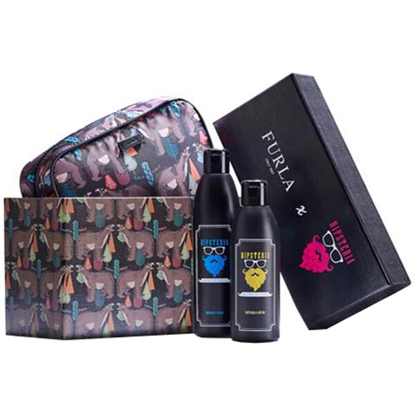 hipsteria balsamo da barba  + sapone da barba kit furla x hipsteria 250 ml sapone da barba + 200 ml balsamo da barba + beauty case