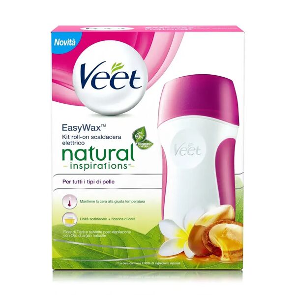 veet natural ispirations easywax kit roll-on scaldacera elettrico