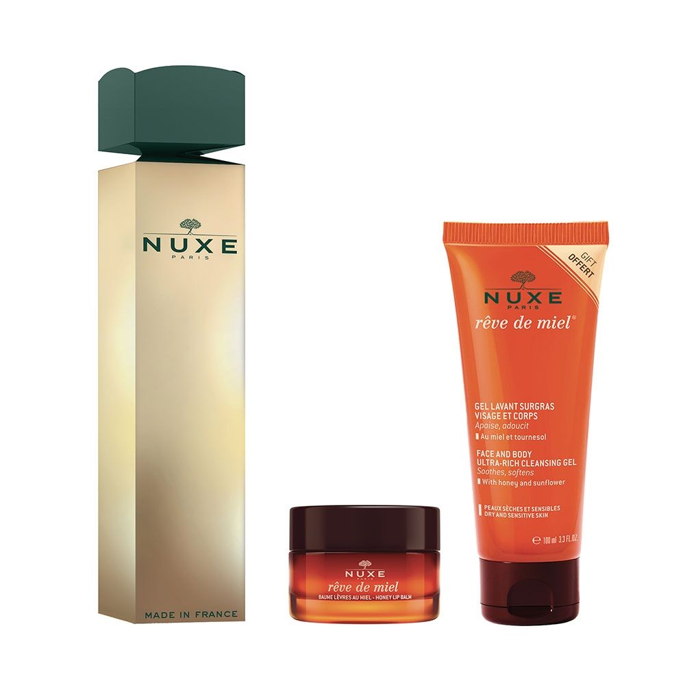 Nuxe Reve de Miel - Cracker Balsamo Labbra 15g + Detergente Viso e Corpo 100ml