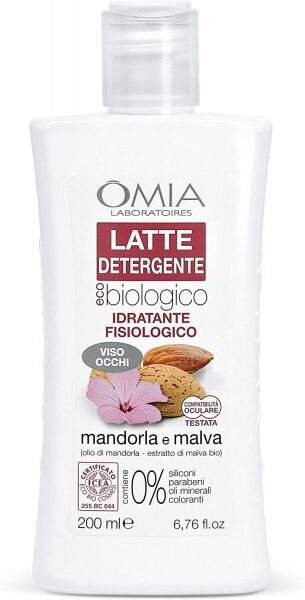 Antica Farmacia Orlandi Omia Latte Detergente Biologico Idratante Fisiologico 200ml.Mandorla E Malva