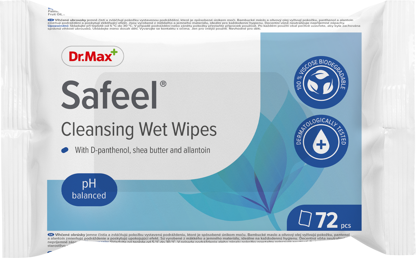 Dr.Max Safeel Wet Wipes 72 Pezzi