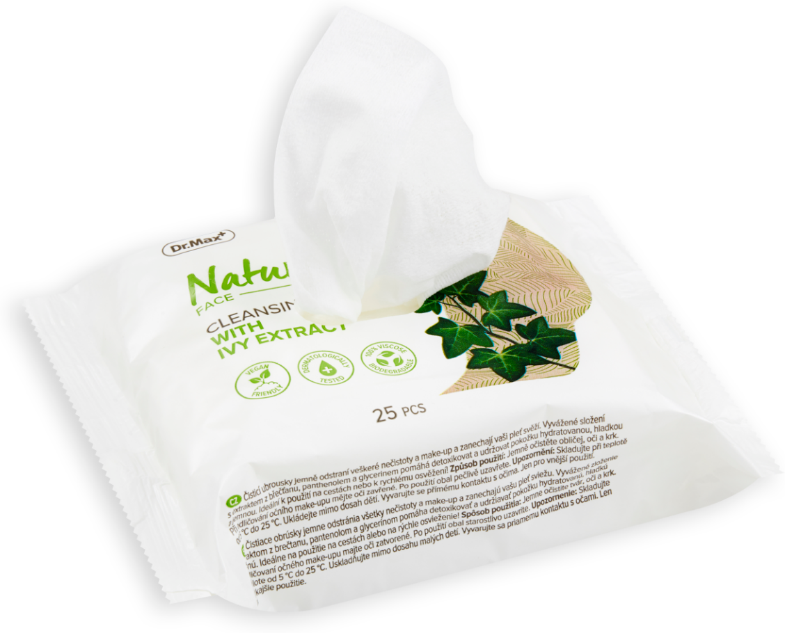 Dr.Max Natural Cleansing Wipes with Ivy Extract 25 Pezzi