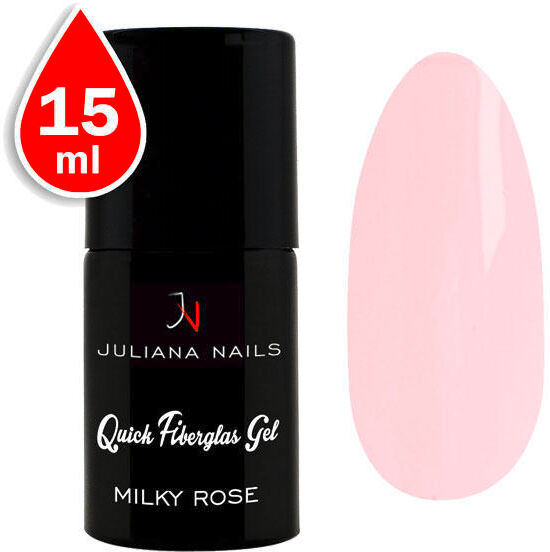 Juliana Nails Quick Fiberglas Gel Milky Rose, 15 ml Rosa lattea