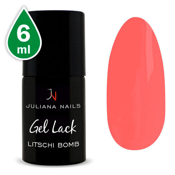 Juliana Nails Gel Lack Neon Litchi Bomb, bottiglia 6 ml Bomba al litchi