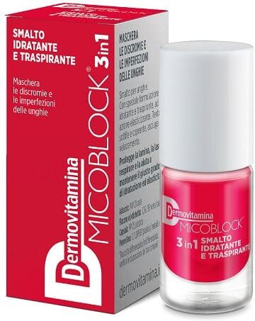 DERMOVITAMINA Micoblock 3in1 Smalto Rosso Idratante E Traspirante 5 Ml