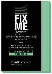 BellaOggi Italia BellaOggi Fix Me Papers Salviettine Opacizzanti Viso Al Tè Verde 80 Foglietti