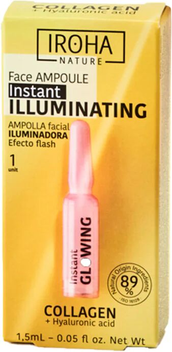 Iroha Nature Fiala Per Viso Flash Effetto Illuminante E Energizzante Al Collagene 1 pz x 1,5 ml