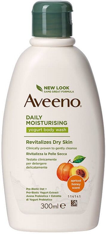 Johnson & Johnson Aveeno Bagno Doccia Yogurt Albicocca & Miele