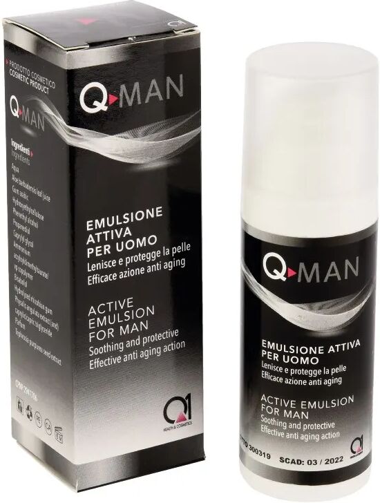 Q1Shop.it Q Man Crema Viso Uomo Anti Aging e Lenitiva