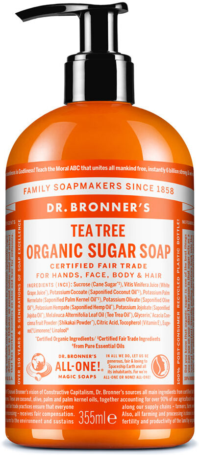 Dr. Bronner's Dr.bronner's Organic Sugar Sapone Tea Tree 355ml