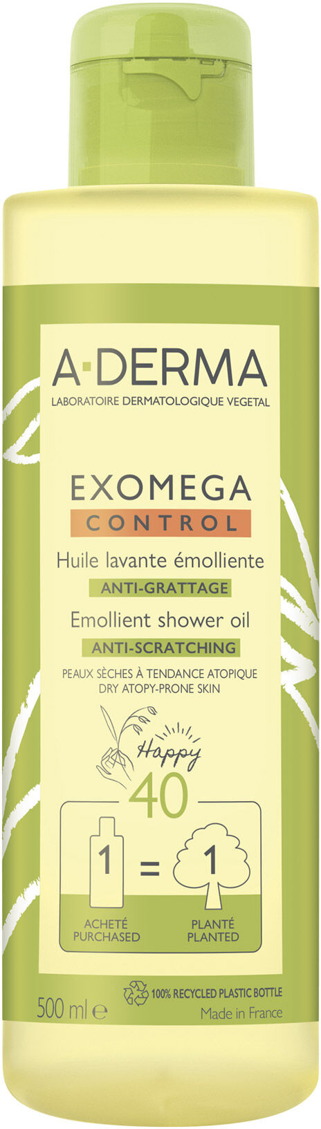 A-derma Exomega Control Olio Lavante Emolliente 500ml