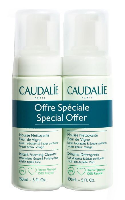 Caudalie Vinoclean Duo Mousse Detergente Viso 150ml