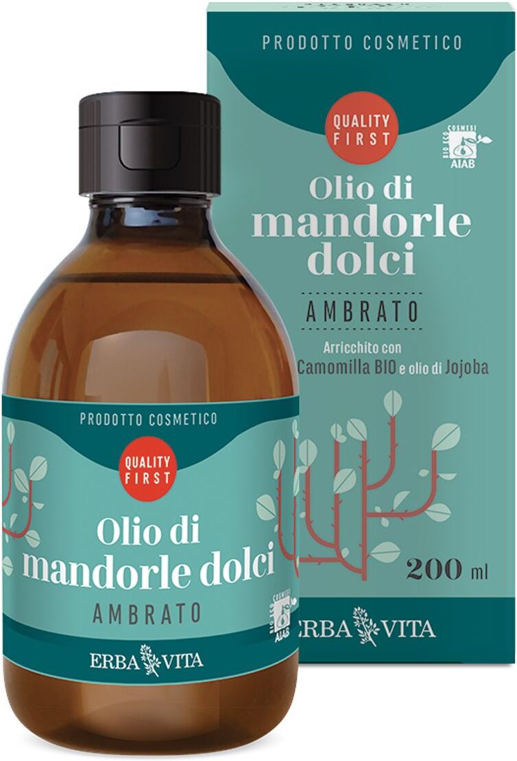 Erba Vita Olio Di Mandorle Dolci Ambrato Idratante Corpo 200ml