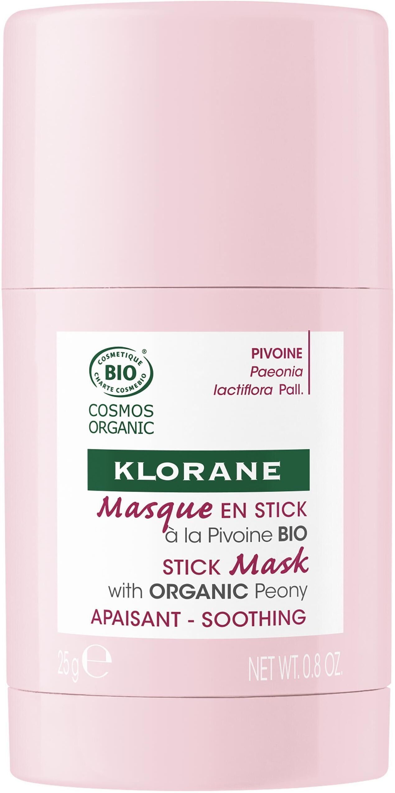 Klorane Maschera Viso Stick Lenitiva Peonia Bio Pelle Sensibile 25g