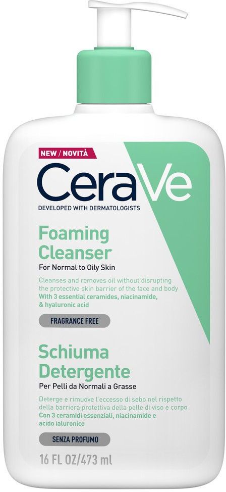 Cerave Schiuma Detergente Viso Pelle Grassa Seboregolatrice 473ml