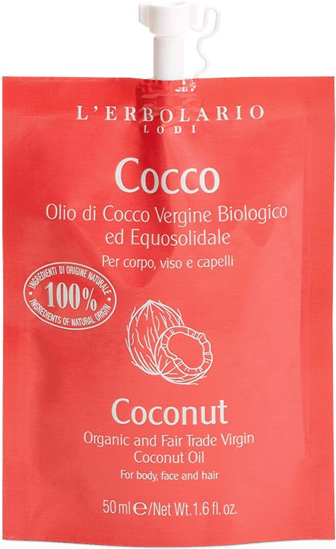 L'erbolario Olio Di Cocco Vergine Biologico Ed Equosolidale Per Viso Corpo E Capelli 50ml