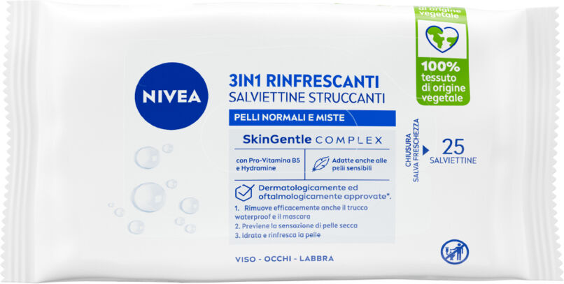 Nivea Salviettine Struccanti Pelli Normali E Miste 25 Pezzi