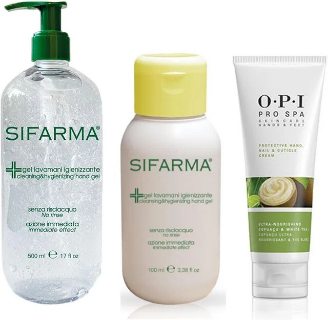 Feel Your Look Kit Gel Lavamani Igenizzante 100 Ml + 500 Ml E Opi Pro Spa Crema Mani 50 Ml