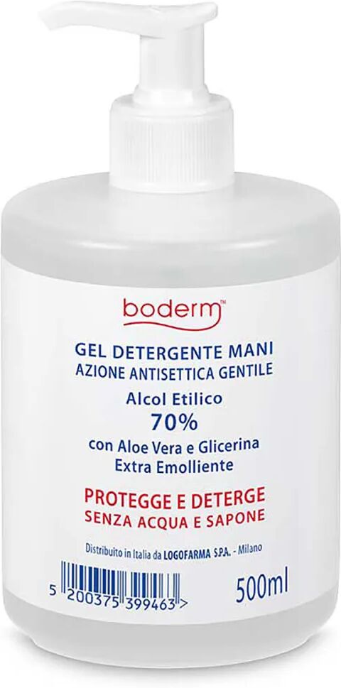 Logofarma Gel Igienizzante Mani 500 ml Boderm Antisettico con Dispenser