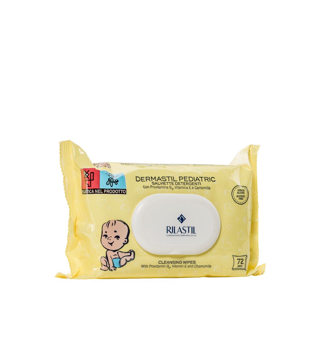 Rilastil Dermastil Pediatric Salviettine Detergenti Per Bambini 72 Pezzi