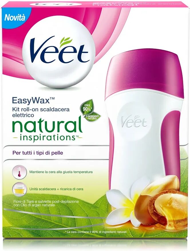 Veet Natural Ispirations EasyWax Kit Roll-on Scaldacera Elettrico