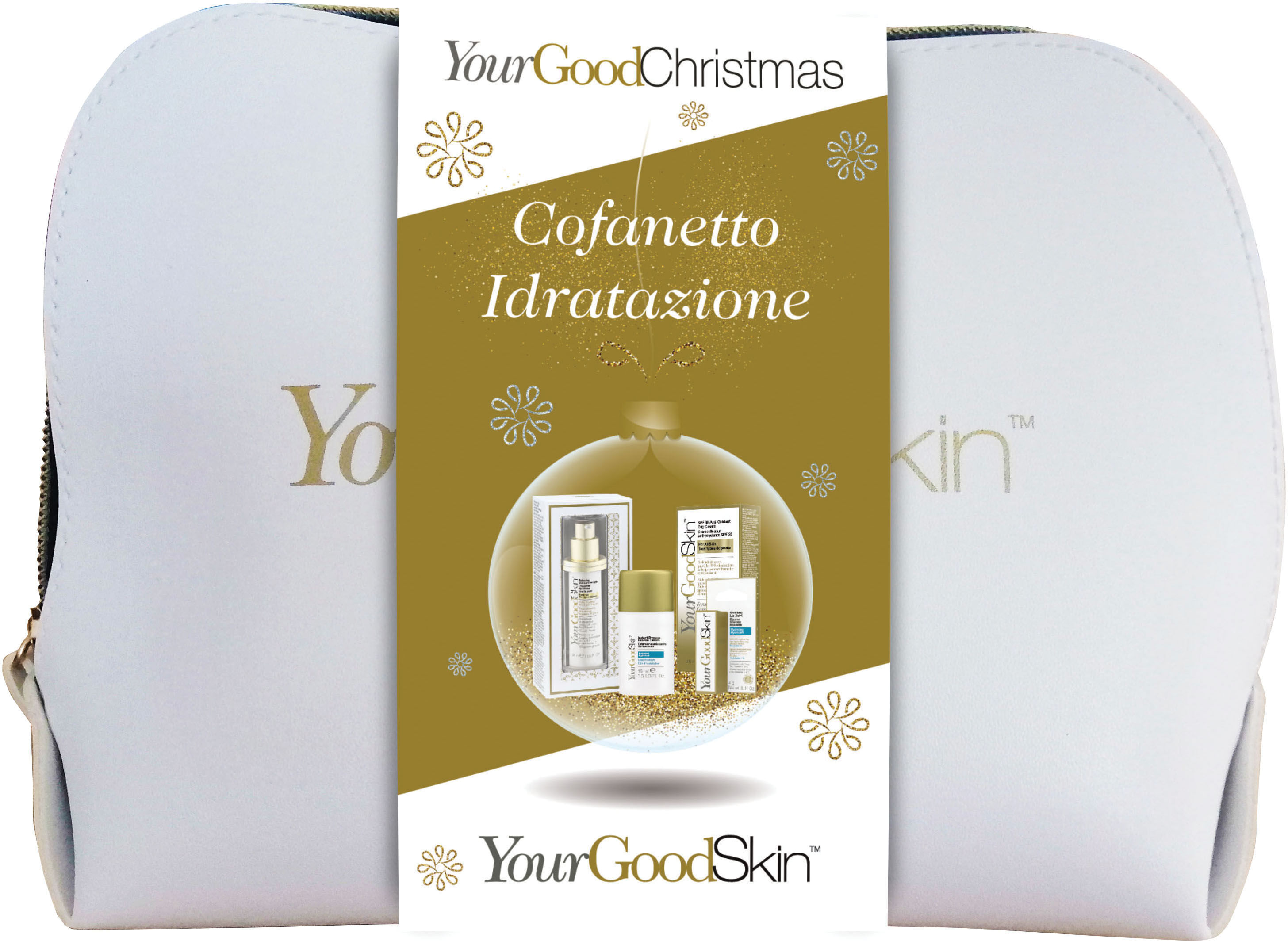 alliance healthcare Ygs cofanetto idratazione crema idratante sollievo immediato + balsamo labbra lenitivo + concentrato riequilibrante pelle + crema giorno antiossidante spf30 + pochette in omaggio