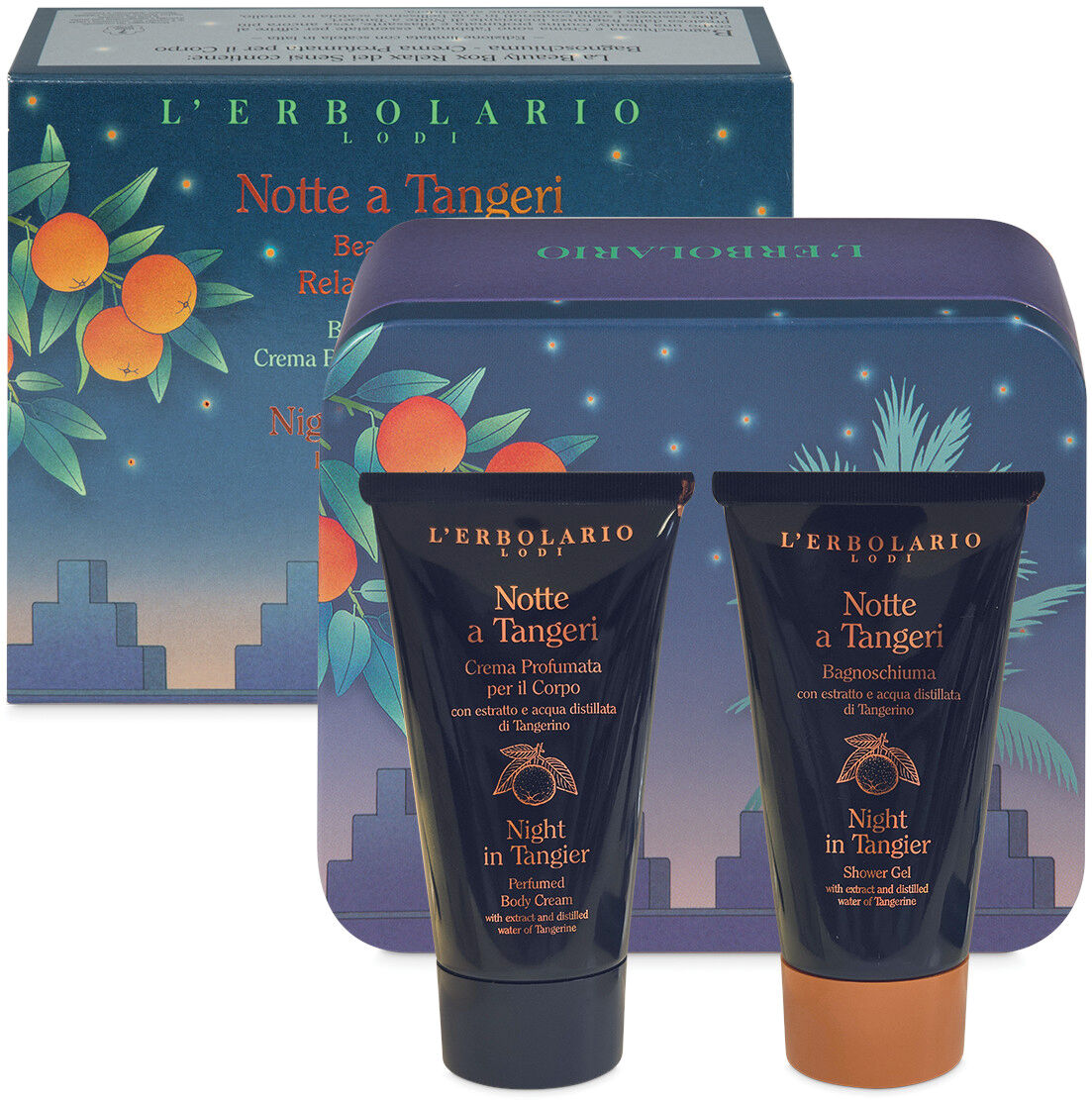 l'erbolario Notte a tangeri beauty box relax dei sensi 1 crema corpo 75 ml + 1 bagnoschiuma 75 ml