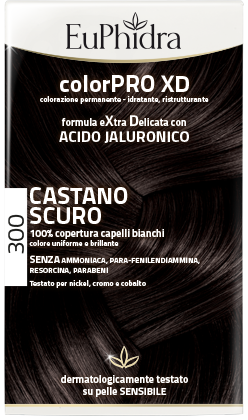 Zeta farmaceutici Euphidra ColorPro XD tinta per capelli castano scuro 300 (kit completo)