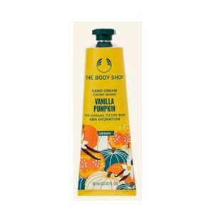 The Body Shop Vanilla Pumpkin handcrème voor normale tot droge huid (48 uur hydratatie), 30 ml
