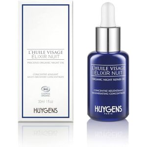 HUYGENS Élixir Nuit Biologische Gezichtsolie voor de Nacht 100% Natuurlijk Nacht Serum – Perfecte Huid Regenererend Concentraat Natuurlijke en Biologische Ingrediënten Vegan – Clean uit Parijs 30mL