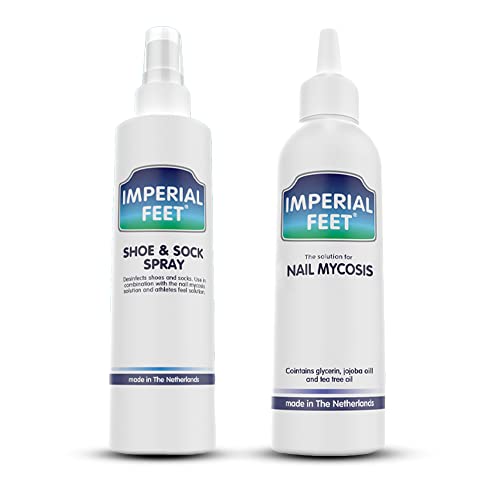 Imperial Feet Nagelschimmeloplossing 75 ML + Schoen- en Sokkenspray 150 ML   Behandeling van Schimmelnagels