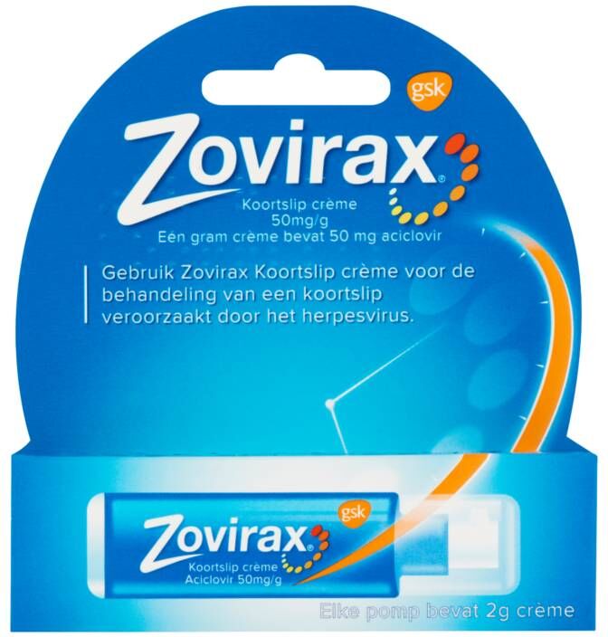 Zovirax Koortslipcrème Pomp - 2g