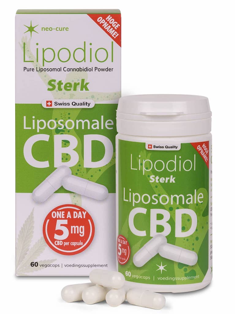Neo Cure Lipodiol Sterk Liposomale CBD 5mg Vegacaps