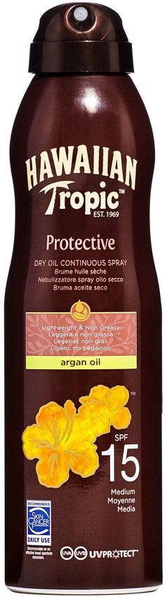 Hawaiian Tropic Protective Dry Oil Continuous Spray SPF15 177ml