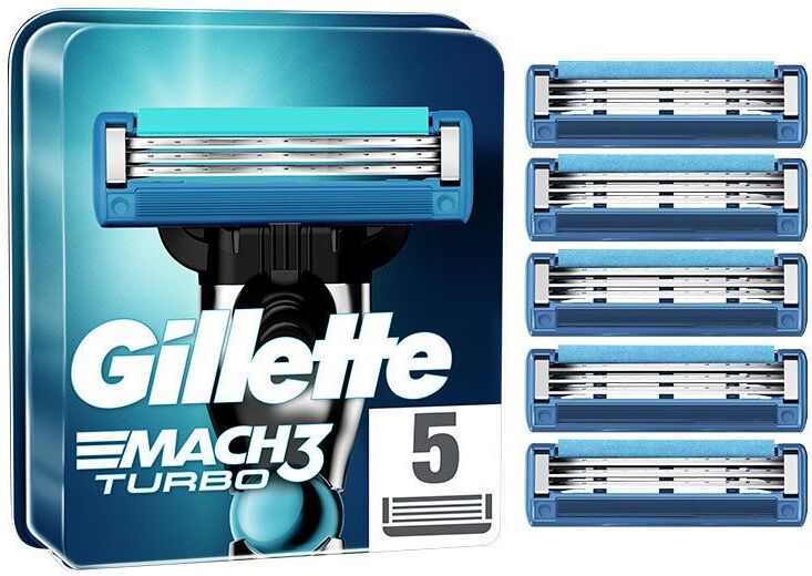 Gillette Mach3 Turbo Men’s Razor Blade Refills 5pcs