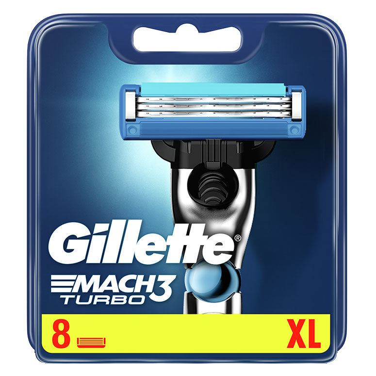 Gillette Mach3 Turbo Men’s Razor Blade Refills 8pcs