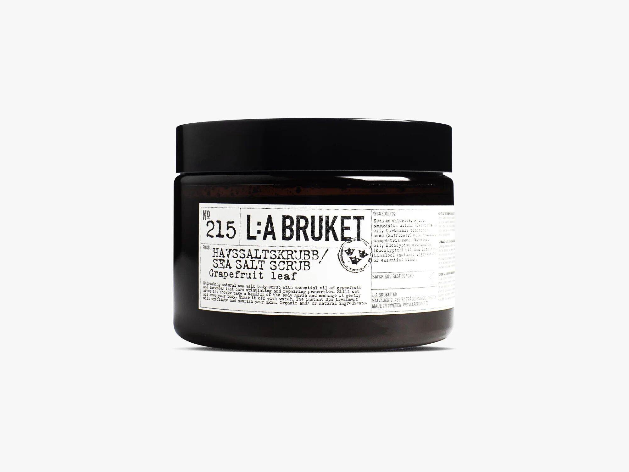 L:A Bruket 215 Havsalt skrubbe grapefruktblad