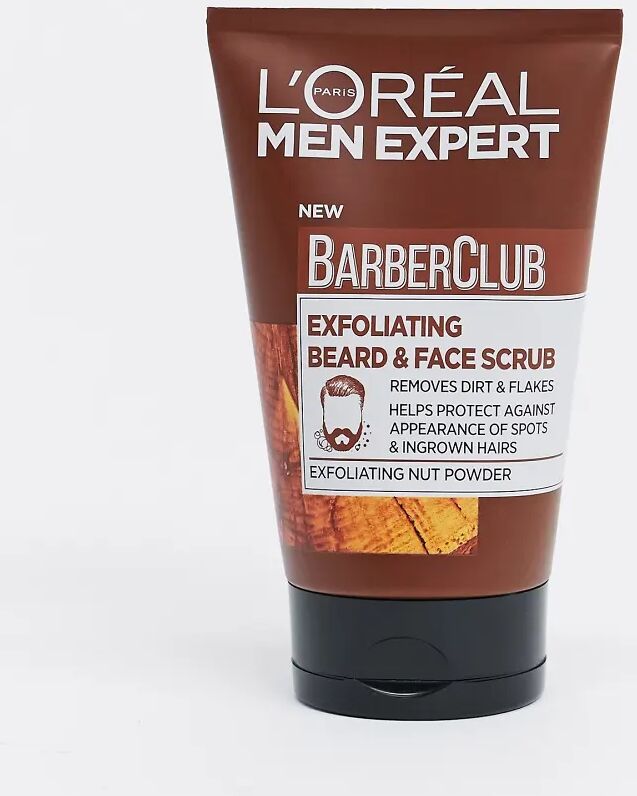 L'Oreal Men Expert Barber Club Exfoliating Beard & Face Scrub 100ml-No colour  No colour