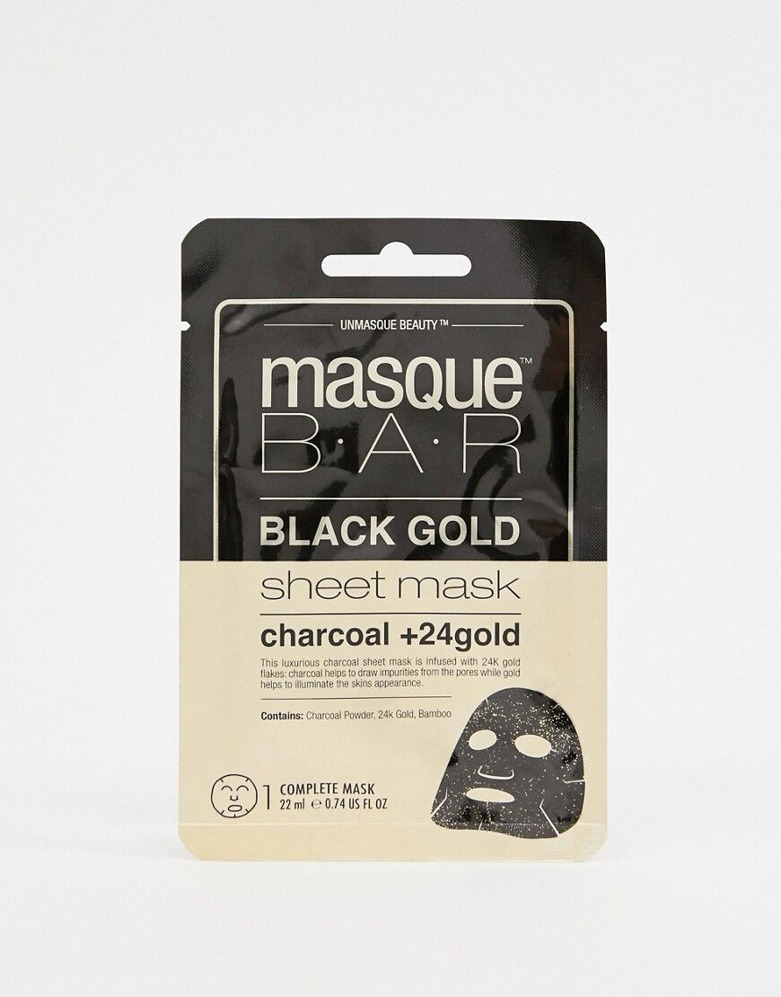 MasqueBAR Black Gold Charcoal & 24k Gold Sheet Mask-No colour  No colour