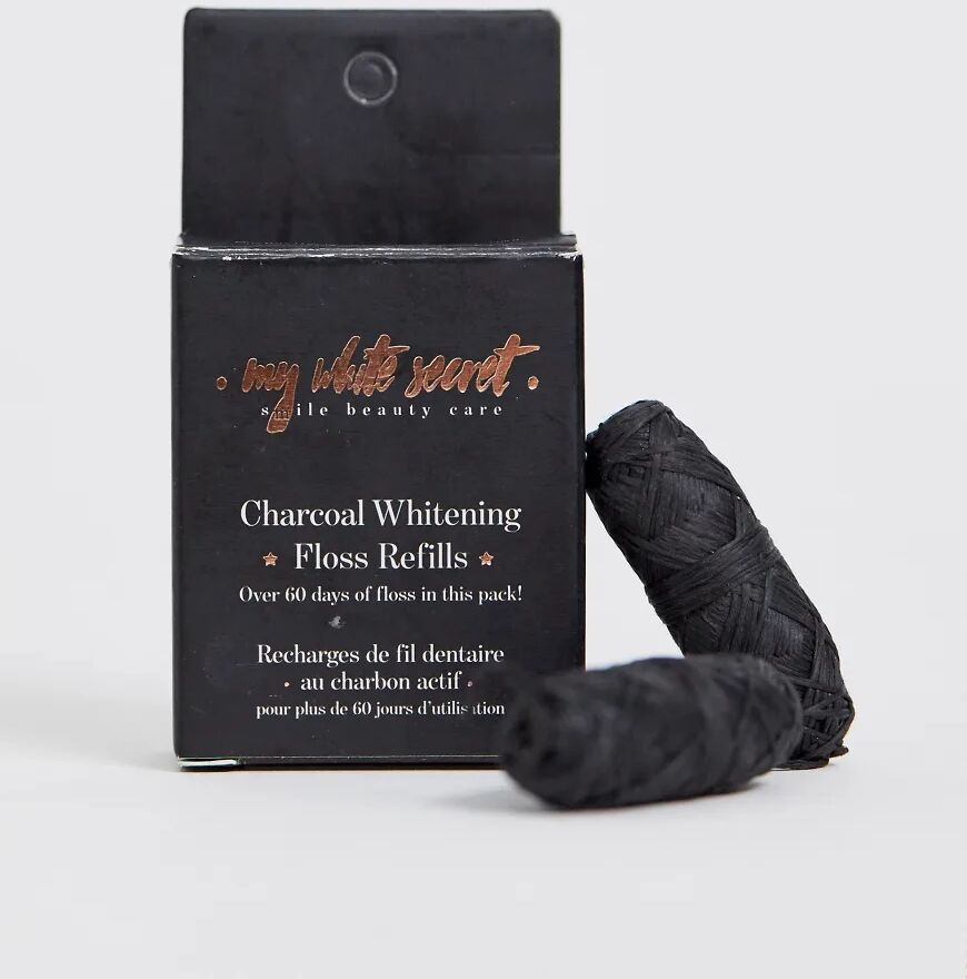 My White Secret Charcoal Biodegradable Dental Floss (Refill)-No colour  No colour