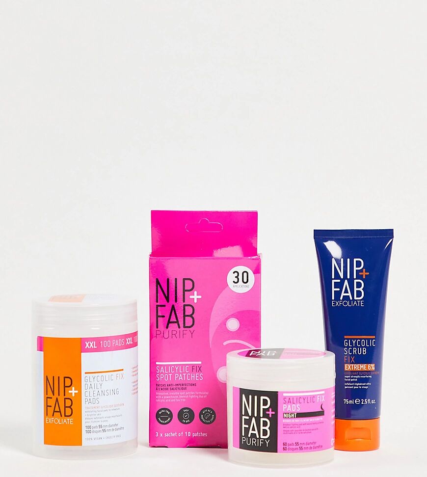 NIP+FAB x ASOS Exclusive Bestsellers Skincare Bundle (save 41%)-No colour  No colour