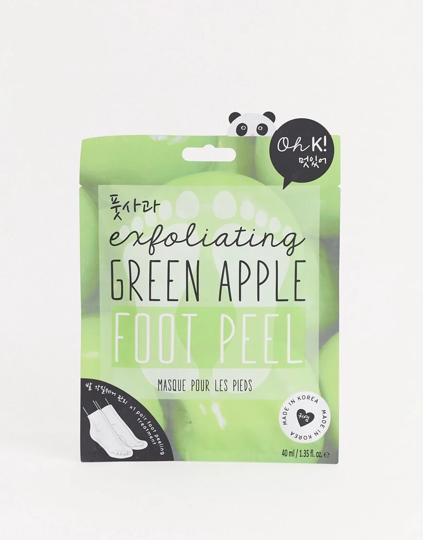 Oh K! Exfoliating Green Apple Foot Peel-No colour  No colour