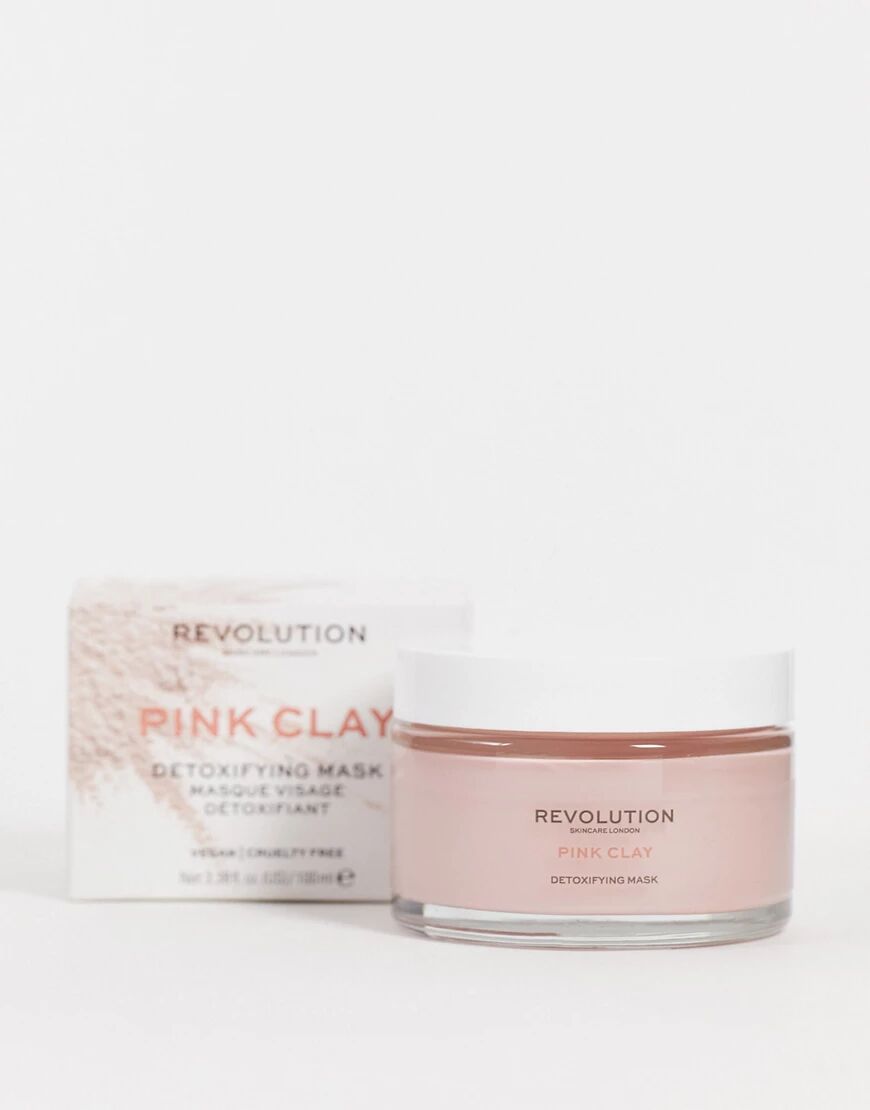 Revolution Skincare Pink Clay Detoxifying Face Mask SUPER SIZED 100ml-No colour  No colour