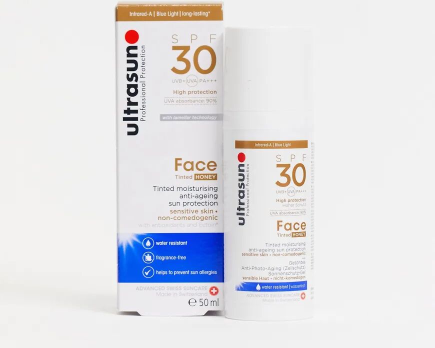 Ultrasun Anti-Age Tinted SPF 30 Face Sun Protection for Very Sensitive Skin - 50ml-No colour  No colour