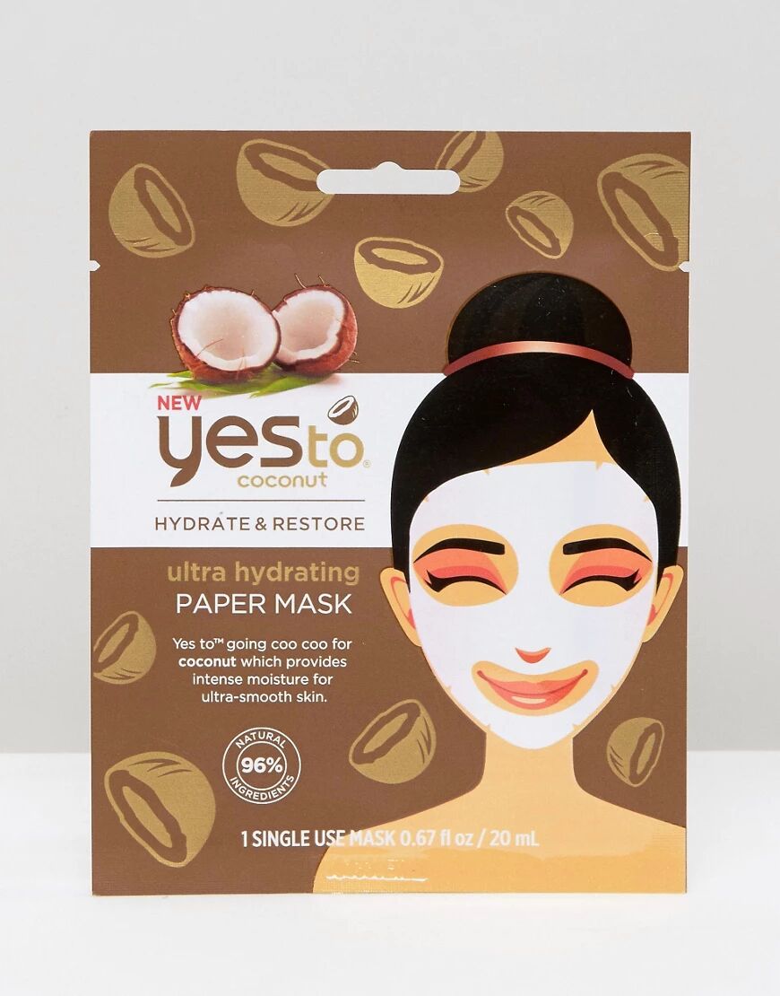 Yes To Coconuts Ultra Hydrating Paper Mask-No colour  No colour