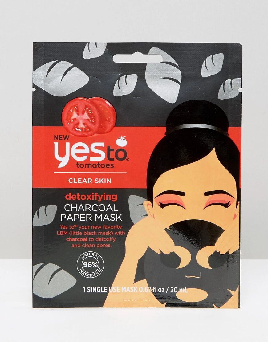 Yes To Tomatoes Charcoal Detoxifying Paper Mask-No colour  No colour