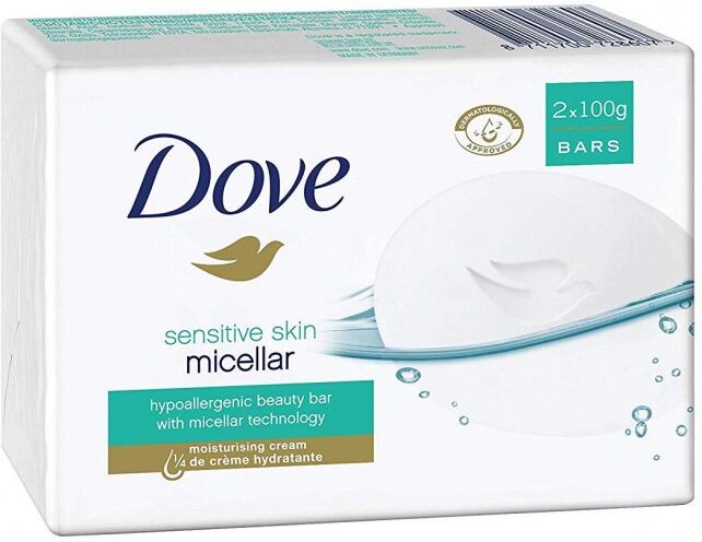 Dove Pure & Sensitive Soap Bar 2 x 100 g Håndsåpe