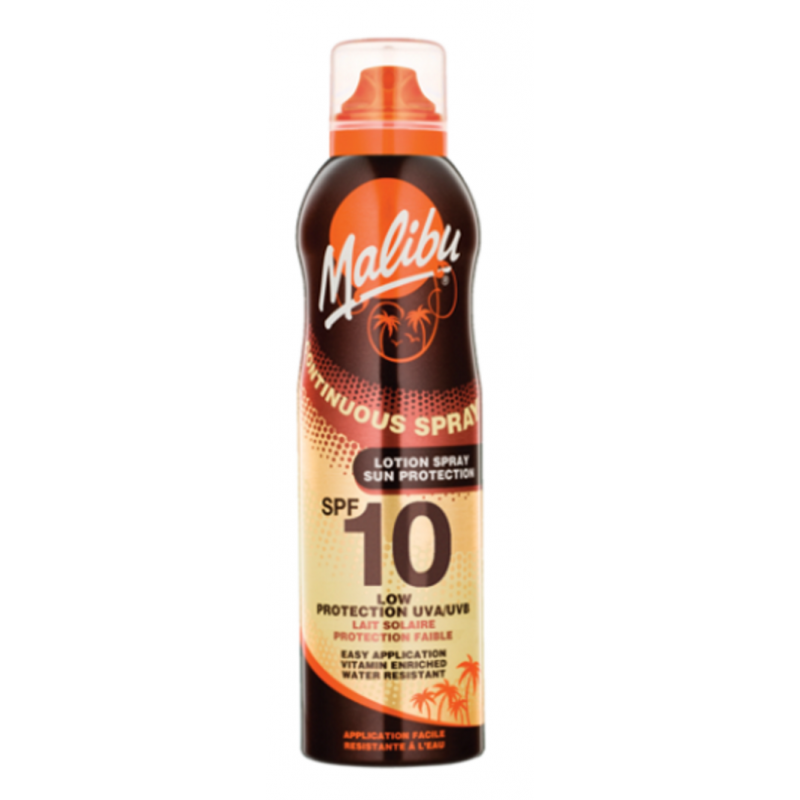 Malibu Continuous Sun Lotion Spray SPF10 175 ml Solspray