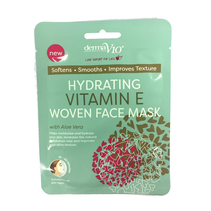 DermaV10 Hydrating Vitamin E Woven Face Mask 1 stk Ansiktsmaske