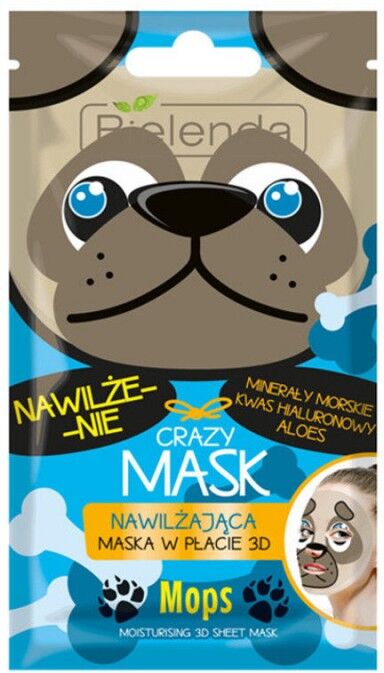 Bielenda Crazy Mask Mops Moisturizing Sheet Mask 1 stk Ansiktsmaske